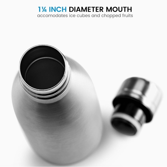 1 Pk FINEDINE Double Walled Vacuum Insulated Stainless Steel Water Bottle - Picture 4 of 9